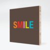 Smile Bamboo Wall Art - Tangerine