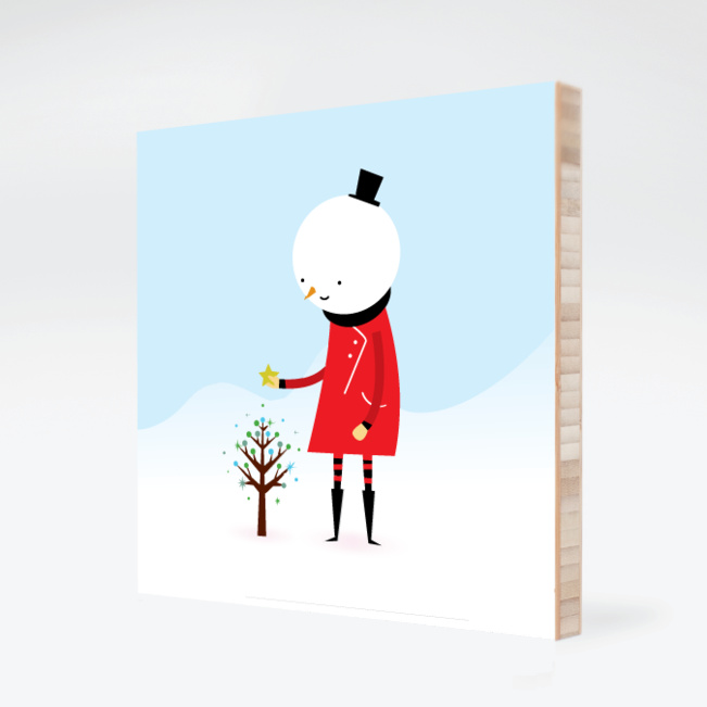 Whimsical Snowman Wall Art - Chili Pepper
