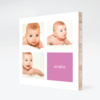 All Square Photo Bamboo Wall Art - Light Violet