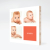 All Square Photo Bamboo Wall Art - Rust Orange