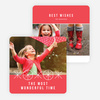 Ornaments and Stars Christmas Cards - Red