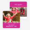 Ornaments and Stars Christmas Cards - Pink