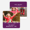 Ornaments and Stars Christmas Cards - Purple