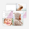Diagonal Lines New Year Cards - Purple