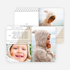 Diagonal Lines New Year Cards - Gray