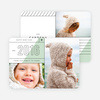 Diagonal Lines New Year Cards - Green
