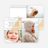 Diagonal Lines New Year Cards - Orange