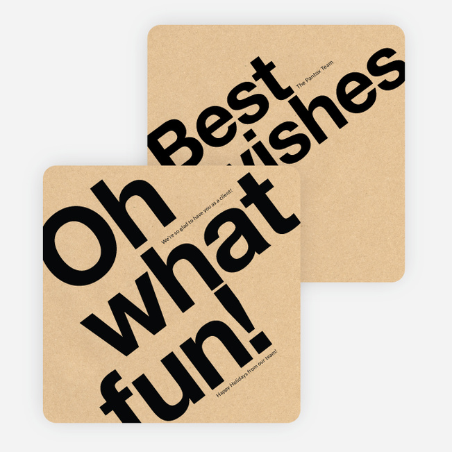 Oh What Fun Corporate Holiday Cards - Black