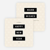 Modern and Bold New Year Cards - Beige