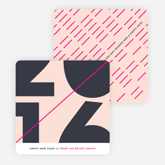Pure Happiness New Year Cards - Pink