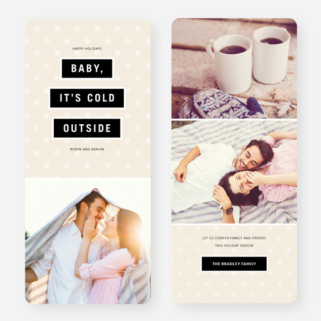 Baby It’s Cold Outside Holiday Cards - Beige