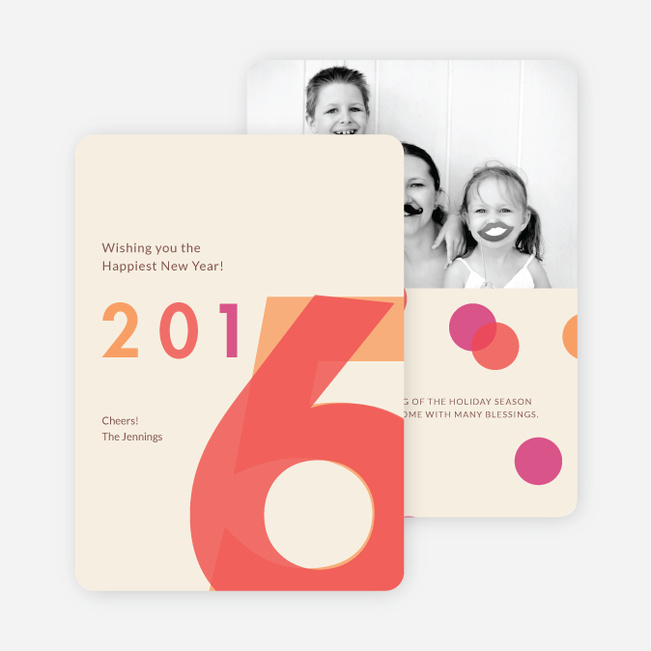 Changing Years New Year Cards - Beige