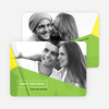 Geometric Photo Christmas Cards - Green