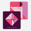 Modern Stained Glass Christmas Cards - Pink