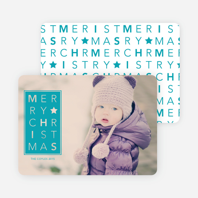 Merry Christmas Letters - Blue