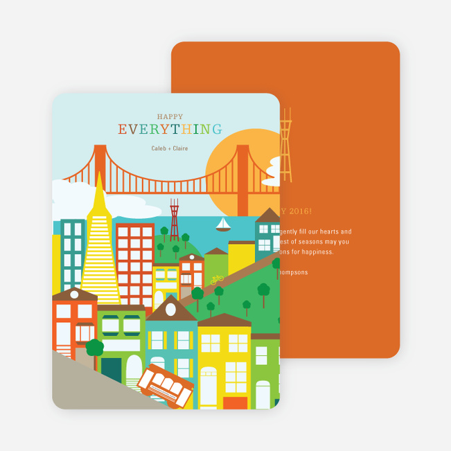 San Francisco Skyline Holiday Cards - Multi