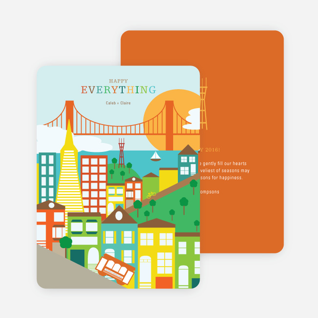 San Francisco Skyline Holiday Cards - Multi