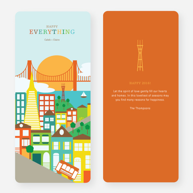 San Francisco Skyline Holiday Cards - Multi
