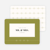 Rectangle Modernist Wedding Thank You Cards - Green