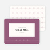 Rectangle Modernist Wedding Thank You Cards - Purple