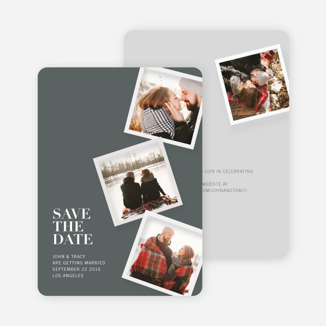 It’s Raining Photos Save the Date Photo Cards - Gray