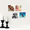 4 Custom Photo Wall Stickers - White
