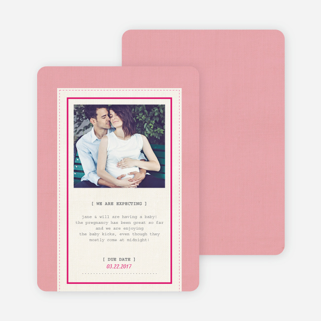 Fabric Frame Pregnancy Announcements Paper Culture