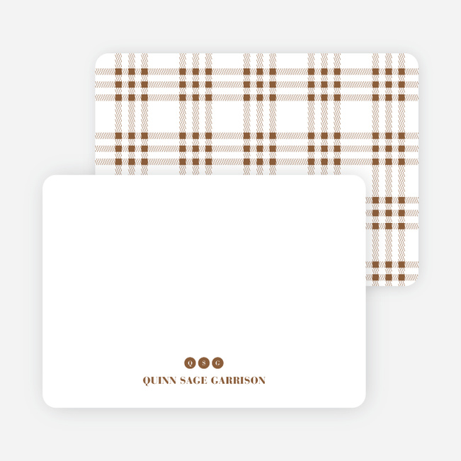 Notecards for the ‘Freshly Minted Monograms’ cards. Paper Culture