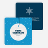 Hanging Ornament Holiday Party Invitations - Blue