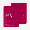Modern Stars Holiday Party Invitations - Red