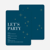 Modern Stars Holiday Party Invitations - Blue