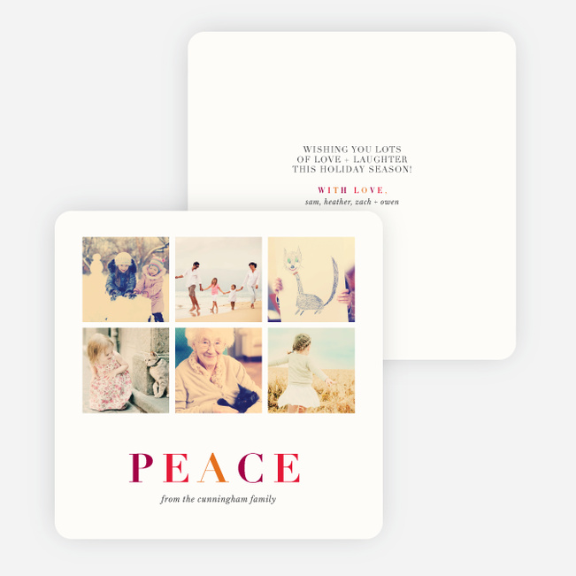 Peaceful Squares Holiday Cards - Multi