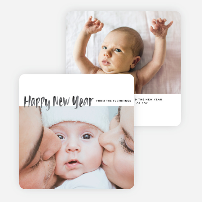 Photo Fun New Year Cards - Black