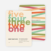 Stacked Countdown New Year Cards - Orange