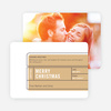 Vintage Ticket Christmas Cards - Beige