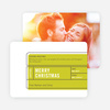 Vintage Ticket Christmas Cards - Green