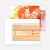 Vintage Ticket Christmas Cards - Orange