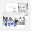 Sideways Text Christmas Cards - Blue