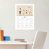 Wall Calendar Stickers that are Removable and Repositionable - Black