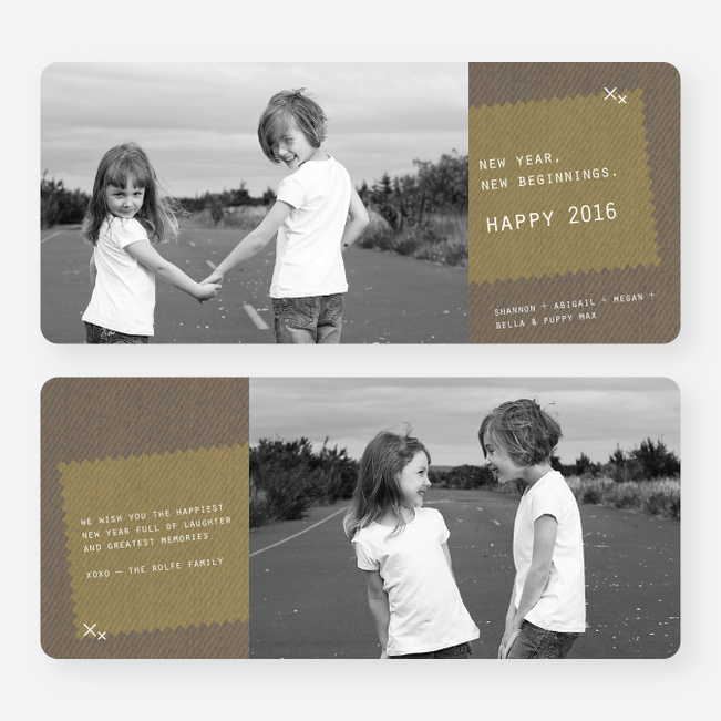 Denim Jeans Holiday Cards - Brown