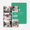 Merry Photos Holiday Cards - Green