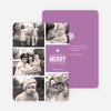 Merry Photos Holiday Cards - Purple