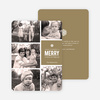 Merry Photos Holiday Cards - Brown