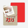 Merry Stockings Holiday Photo Cards - Paprika