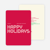 Modern and Retro Happy Holidays Splash Cards - Strawberry Red
