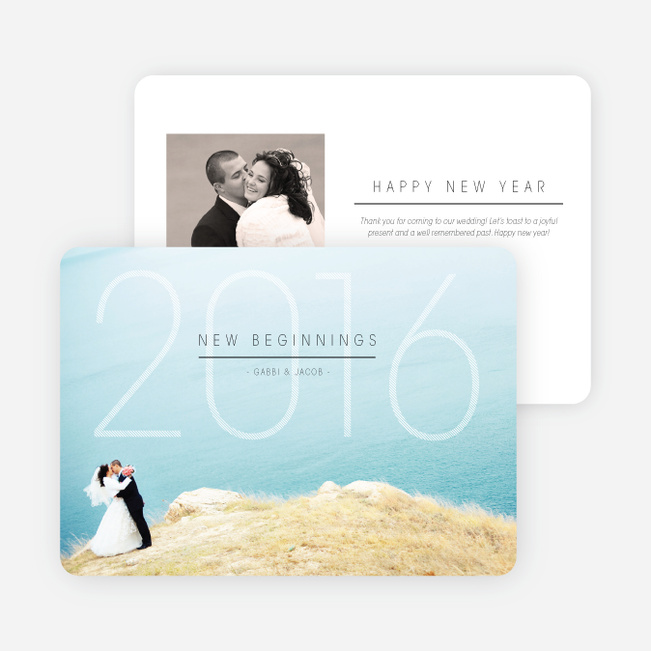 New Beginnings New Year’s Cards - Black