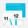 New Year’s Eve Party Invitations: Countdown Clock - Sky Blue