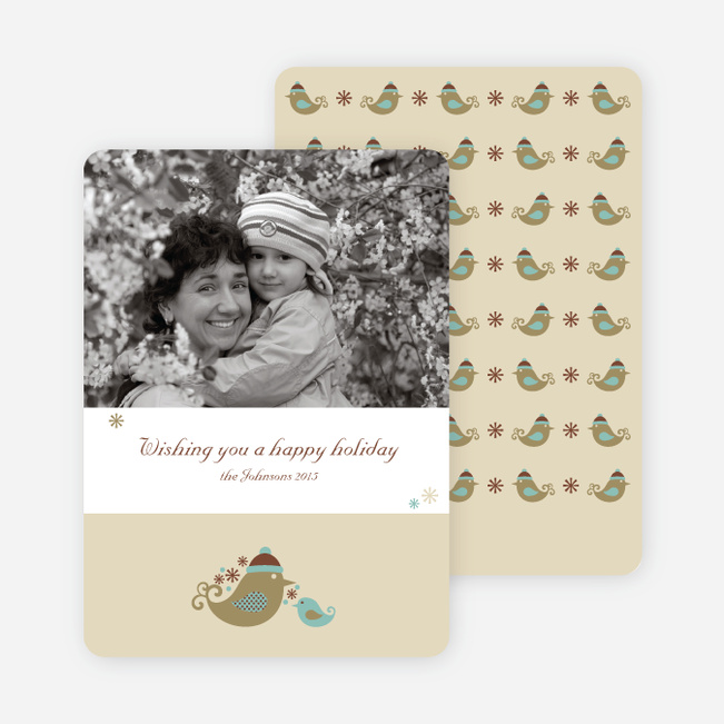 Parent and Child Holiday Photo Cards - Khaki