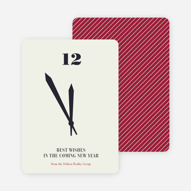Tick Tock, the Time is Now New Year’s Cards - Alabaster