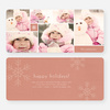 Unique Snowflakes Six Photo Holiday Cards - Red